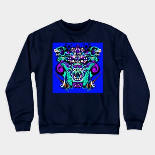 monsters hunters in kaiju ecopop mandala Crewneck Sweatshirt